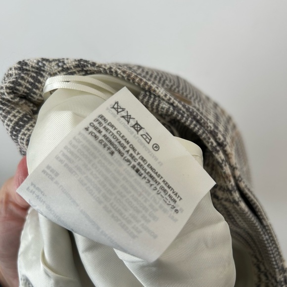 Acne Studios Beige Plaid Cotton Mini Wrap Skirt S - Picture 12 of 16